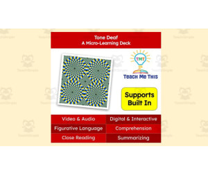 Tone Deaf | Figurative Language Activity | Micro-Learning Deck