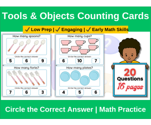 Tools & Objects Counting Task Cards | Early Math Activity