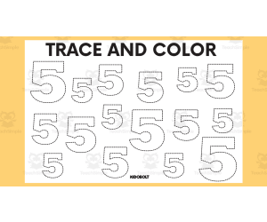 Trace and Color Number Shape - 5