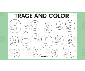Trace and Color Number Shape - 9