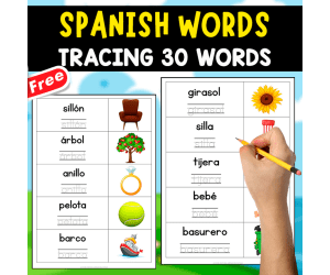 TRACING 30 SPANISH WORDS | VOCABULARY IN SPANISH