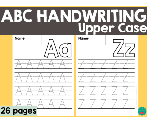 Tracing ABC Handwriting Upper Case, Tracing Letters