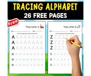 TRACING ALPHABET | MINIBOOK | 26 FREE PAGES