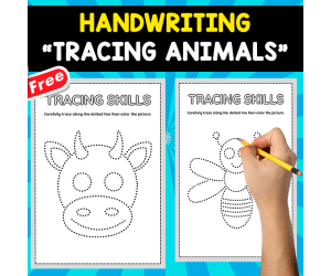 TRACING ANIMALS | 12 FREE WORKSHEETS