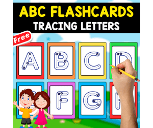 TRACING COLORFUL FLASHCARDS | THE ABC