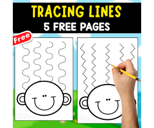 TRACING LINES | 5 FREE PAGES | FUNNY ACTIVITY