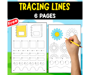 TRACING LINES | 6 FREE PAGES | MINIBOOK