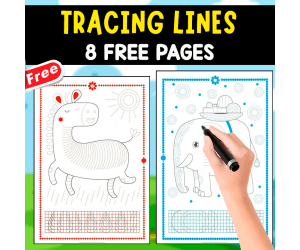 TRACING LINES | 8 FREE FANTASTIC PAGES