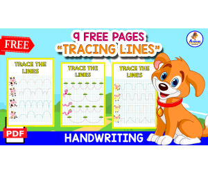 TRACING LINES | 9 FREE PAGES | HANDWRITING