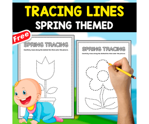 TRACING LINES + DOTS | SPRING THEMED
