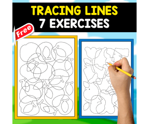 TRACING LINES EXERCISES | 7 FREE PAGES