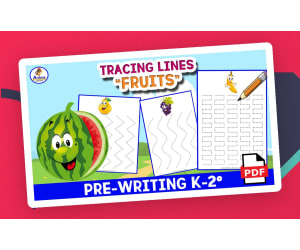 TRACING LINES EXERCISES - Fruit Theme