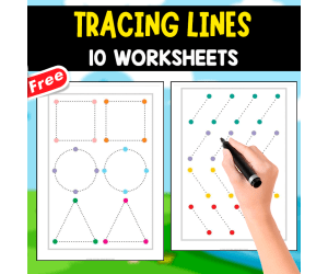 TRACING LINES MINIBOOK | 10 PAGES_J