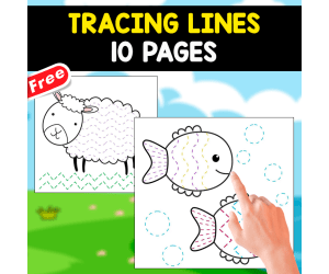 TRACING LINES WORKSHEETS | 10 FREE PAGES