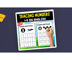 TRACING NUMBERS 0-5 | IN ENGLISH