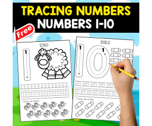 TRACING NUMBERS 1-10 | MINIBOOK FOR KIDS