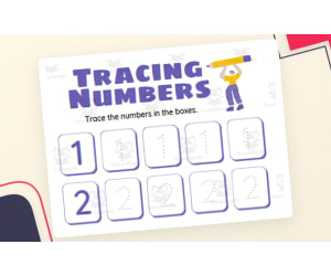 Tracing Numbers from 1 to 5