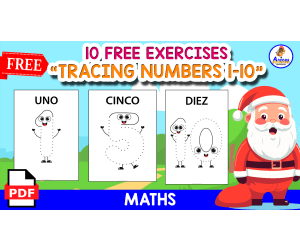TRACING NUMBERS IN SPANISH | NUMBERS 1 TO 10