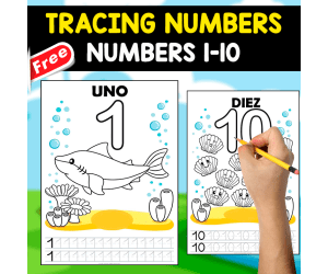 TRACING NUMBERS MINIBOOK FOR KIDS | NUMBERS 1 TO 10
