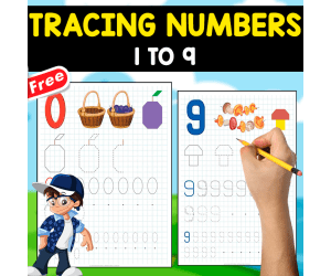 TRACING NUMBERS MINIBOOK | OF NUMBERS 1 TO 9
