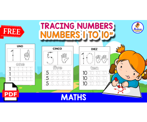 TRACING NUMBERS | NUMBERS 1 TO 10