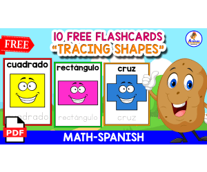TRACING SHAPES | IN SPANISH | 10 FLASHCARDS