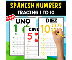 TRACING SPANISH NUMBERS MINIBOOK | 1 TO 10