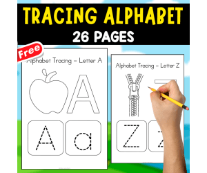 TRACING THE ALPHABET | 26 FREE PAGES | MINIBOOK