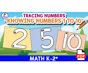 TRACING THE NUMBERS 1 TO 10 - Flashcards and Activity Math