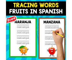 TRACING WORDS IN SPANISH | THE FRUITS