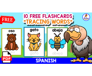 TRACING WORDS OF ANIMALS | INCLUDING IMAGES