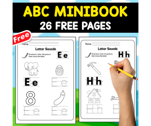 TRACING WORDS OF THE ALPHABET | FREE MINIBOOK