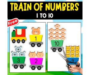 TRAIN OF NUMBERS | 1 TO 10 | CLASSROOM DECOR
