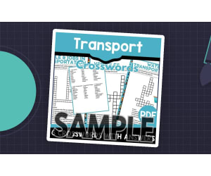 Transport Crossword: 1 Page Sample (PDF)