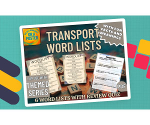Transport Word List Posters (PDF)