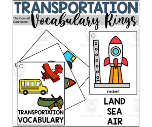 Transportation Vocabulary Rings