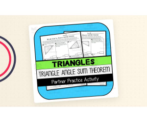 Triangle Angle Sum Theorem – Partner Practice