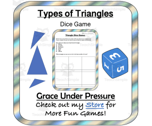 Triangle Dice Game: Isosceles, Scalene, Equilateral, Right, Acute, Obtuse