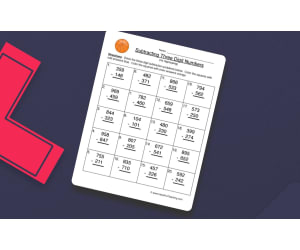 Triple Digit Subtraction No Regrouping Worksheet
