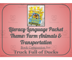 Truck Full of Ducks: Language-Literacy Book Companion Packet