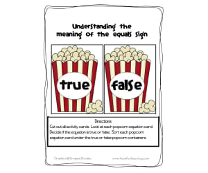 True or False Equations Activity
