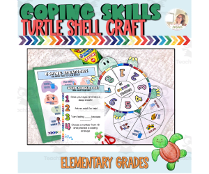 Turtle Coping Skill Craft, Coping Skills for Kids, SEL Craft, Behavior