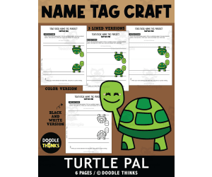 Turtle Pal Desk Name Tag Project