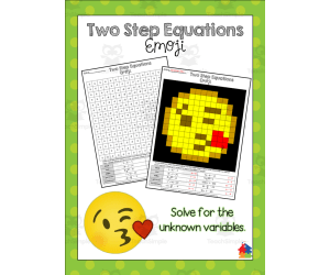 Two Step Equations Emoji Math Activity