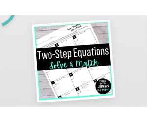 Two-Step Equations – Solve and Match Worksheet