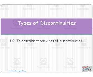 Types of discontinuities