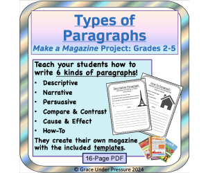 Types of Paragraphs - Make a Magazine Project: How to Write Paragraphs