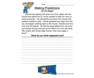 Uh Oh Eggs Predictions Worksheet