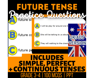 UK/Aus Spelling Future Tense Practice Questions - Year 4-5 (PPT)