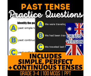 UK/Aus Spelling Past Tense Practice Questions - Year 4-5 (PPT)